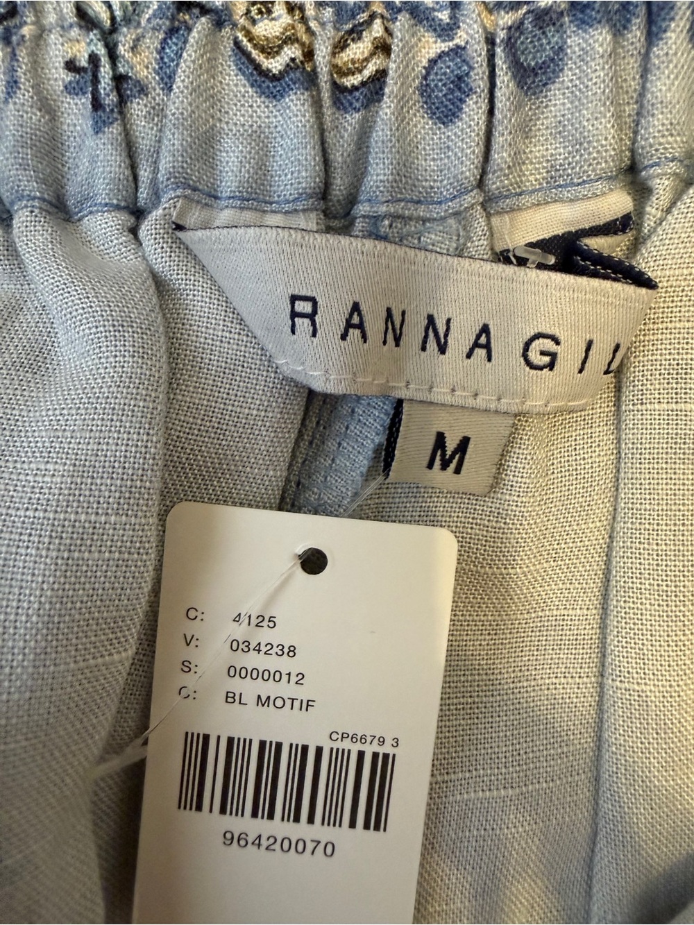 Anthro Ranna Gill Linen Blend Seashell Shorts M - Picture 5 of 8